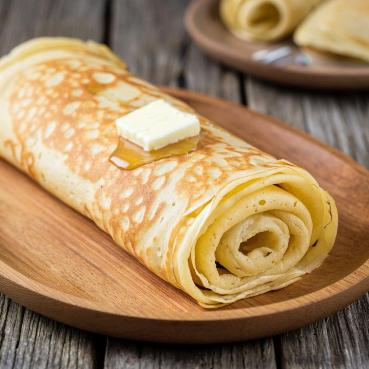 Блин с мясным фаршем и зажаркой